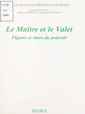 cover image of Le maître et le valet